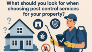 What should you look for when choosing control pest services for your property?